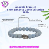Angelite Bracelet – 8MM Enhance Communication Skills
