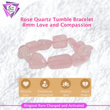 Rose Quartz Tumble Bracelet - 8MM Love and Compassion