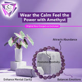 Amethyst Diamond Cut Bracelet – 8MM Tranquility and Peace