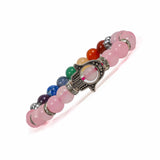 Seven Chakra with Rose Quartz Bracelet – 8MM Align Chakras