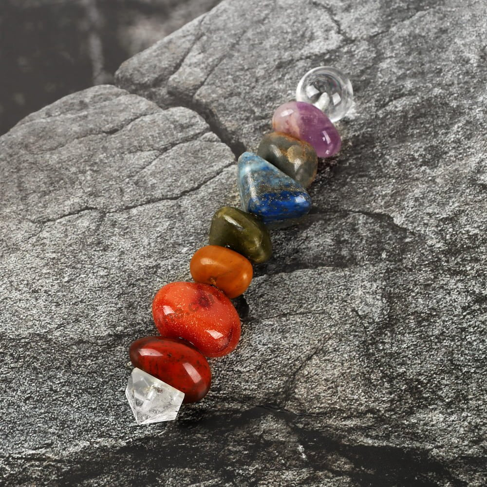 Seven Chakra Tumbled Healing Wand