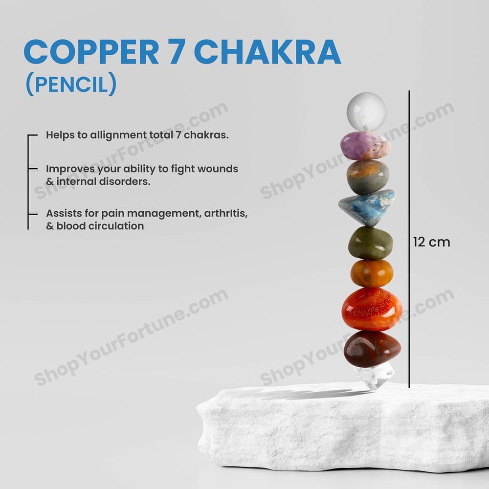 Seven Chakra Tumbled Healing Wand