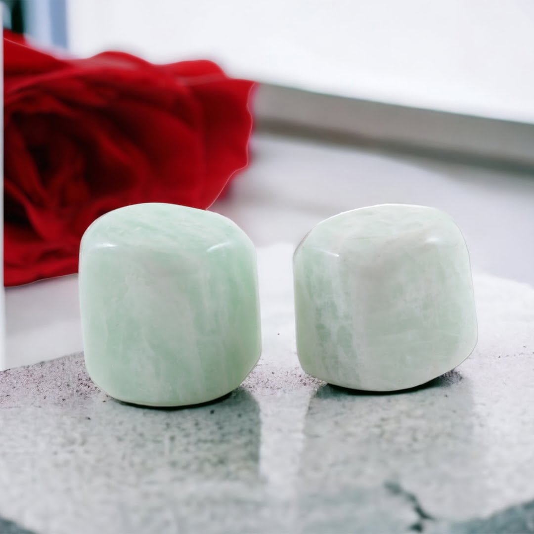 Amazonite Tumbles (Set of 2) Promotes Emotional Clarity (For Child)
