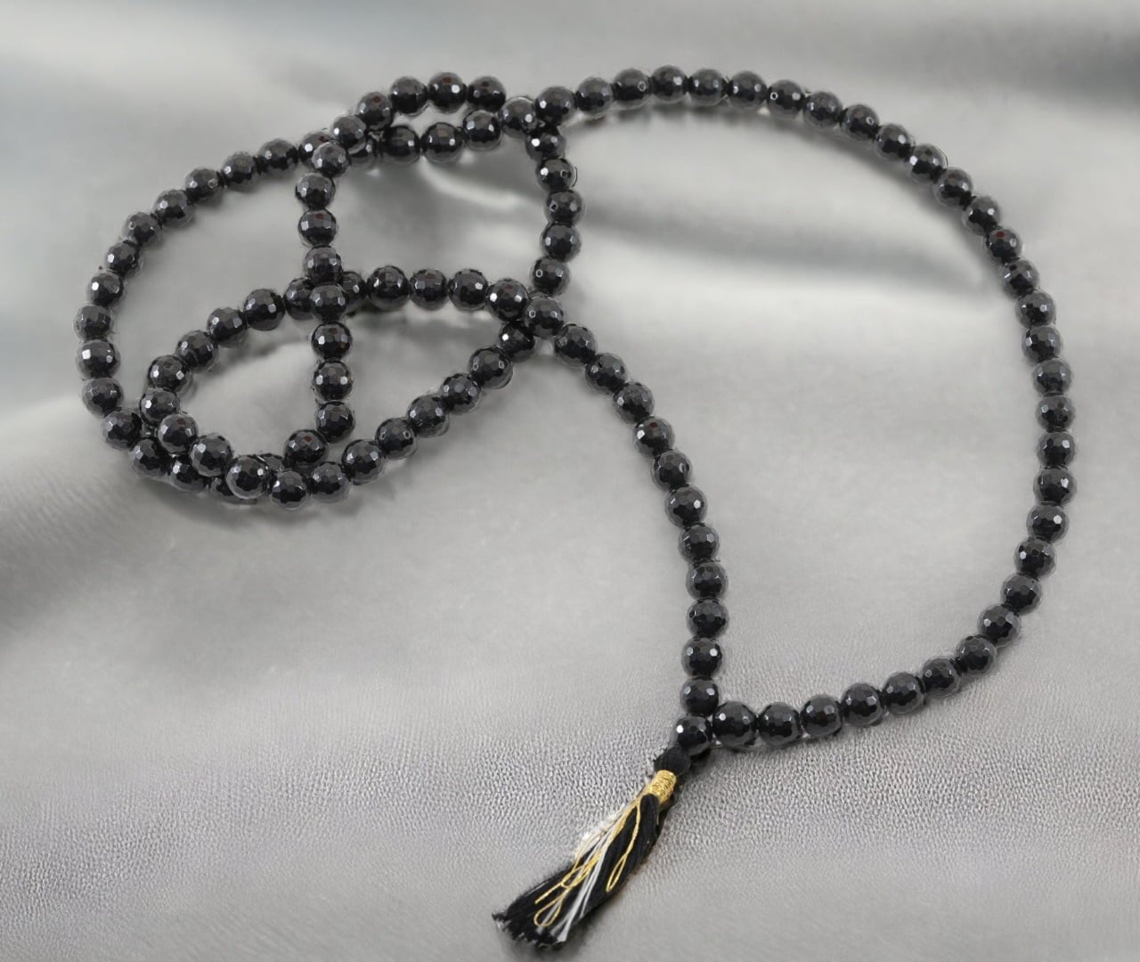 Black Obsidian Mala 8MM – Clear Negative Energy