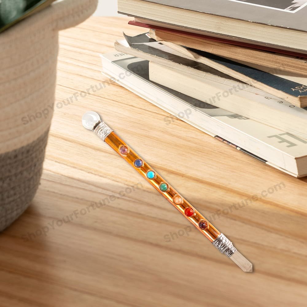 Copper Healing Wand with Seven Chakra