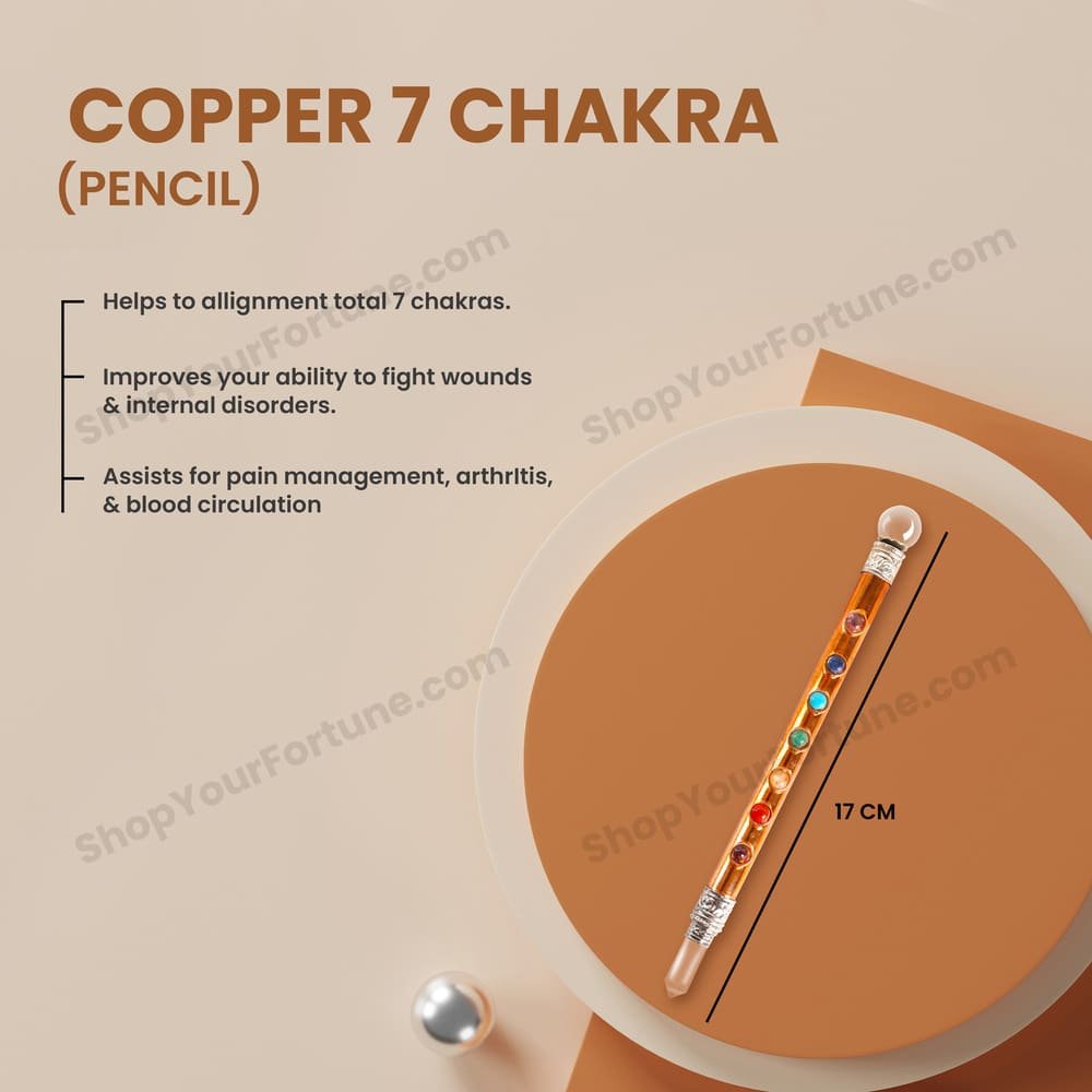 Copper Healing Wand with Seven Chakra