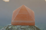 Orange Selenite Pyramid | For Removing Kidney or Gall Bladder Stones - 50mm