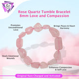 Rose Quartz Tumble Bracelet - 8MM Love and Compassion