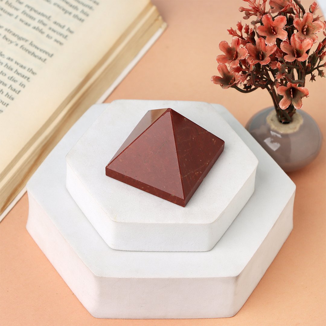 Red Jasper Pyramid | Strong Bones - 40mm