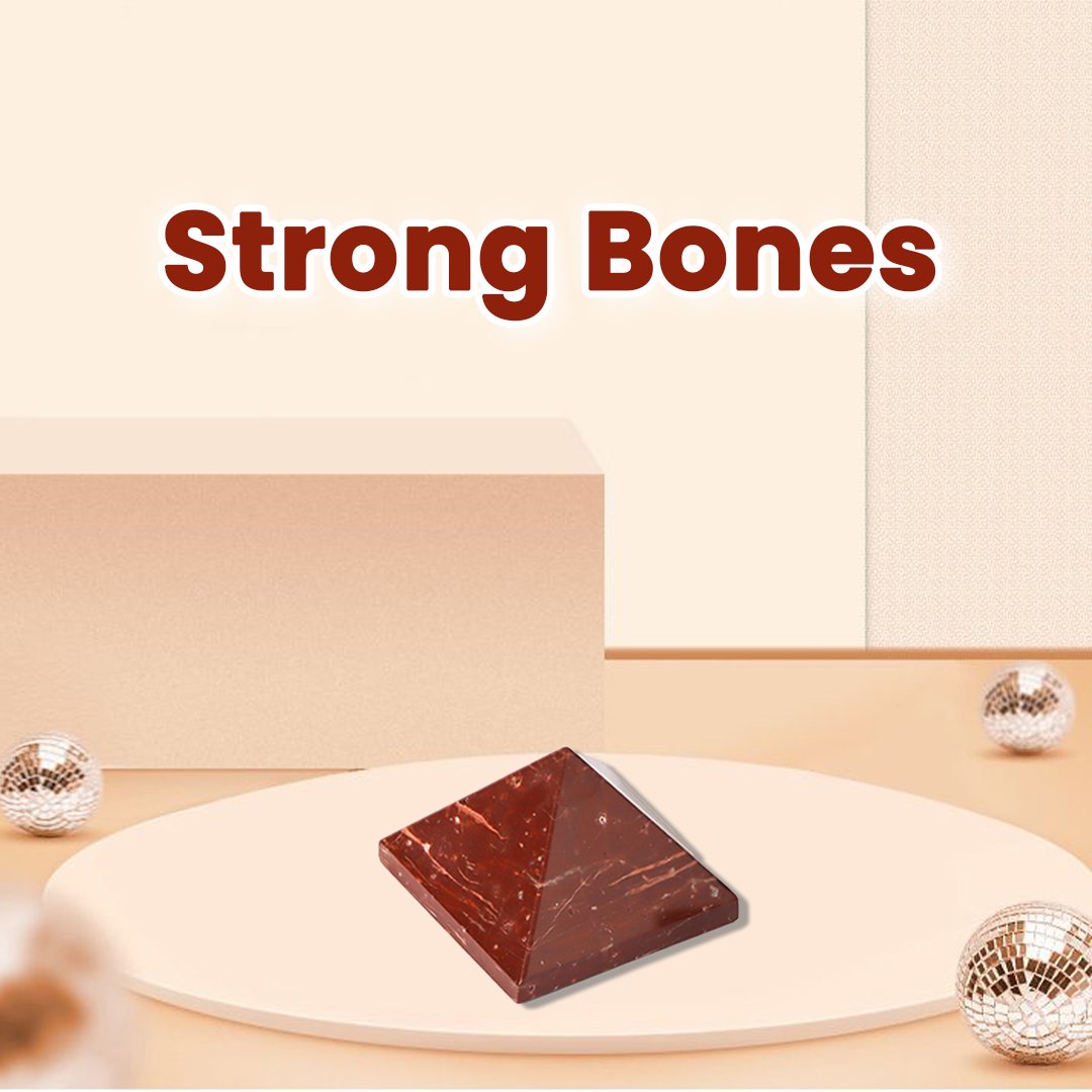 Red Jasper Pyramid | Strong Bones - 40mm