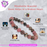 Rhodonite Bracelet – 8MM Helps in a Broken Heart