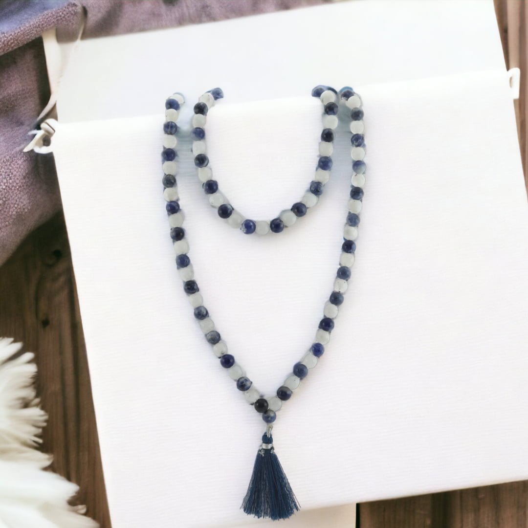 Moonstone And Amazonite Mala Peace Of Mind- 8MM