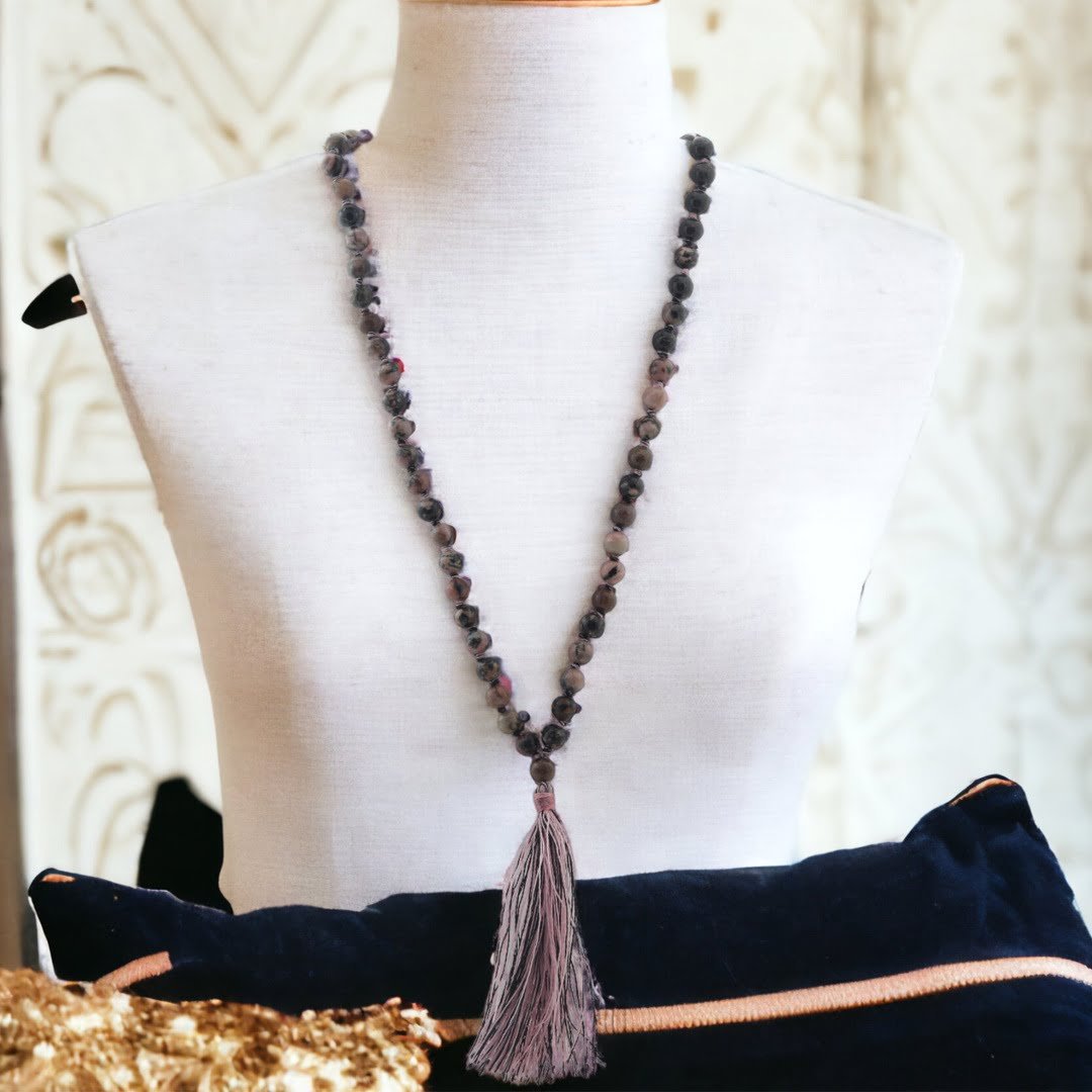 Rhodonite Mala Balance 6MM- Helps in a Broken Heart