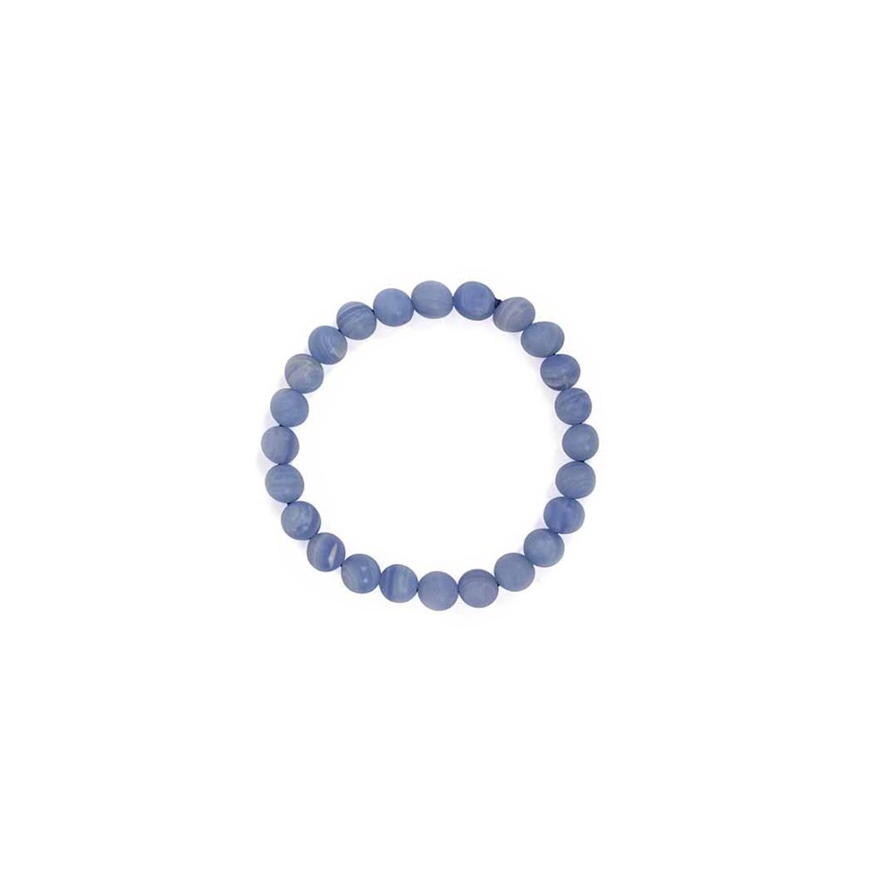 Blue Lace Agate Bracelet – 8MM Helpful In Anxiety